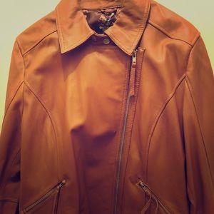 Tan 💯Leather Jacket 🧥 Make an offer!